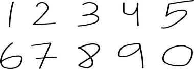 Basit sayı simgesi seti. Siyah düz ve çizgi vektör koleksiyonu şeffaf arkaplanda izole edildi. Bullet Noktaları, bilgi işaretleyicileri, Numarası, Bayraklar, 0, 1 ile 9 arası, Düz, tasarım, web veya mobil uygulama için