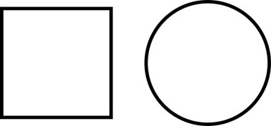 Çember ve kare çerçeve seti. Şeffaf arkaplanda yuvarlak şekilli sınır vektör koleksiyonu izole edildi. Tasarım, afiş, poster, broşür, kapak, uygulama, web için siyah düz çizgi vuruş unsurları.