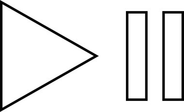 Ortam çalgıcısı arayüz simgesi seti şeffaf arkaplanda izole edildi. Multimedya çerçeve şablonu. Canlı yayın penceresi, oyuncu. Çevrimiçi yayın. Çokluortam navigasyon ve müzik uygulaması