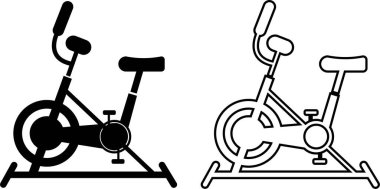 Fitness ve egzersiz ikonları ayarlandı. Kilo kaybı spor salonu vektör düz ve şeffaf arka planda izole çizgi koleksiyonu. Kas yapısı, dambıl, koşan bisiklet sağlıklı yaşam tarzı ağı ve uygulama için.