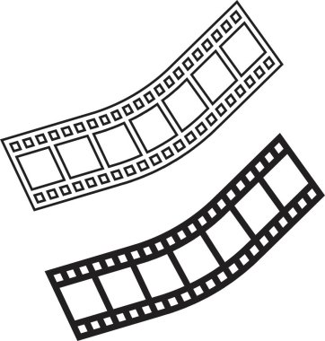 Eski rustik film desenli efekt yatay siyah çizgi ve şeffaf arkaplanda izole edilmiş düz vektör veya sınırları film veya her iki tarafta da eski kamera makarası tasarımı olan duvar kağıdı.