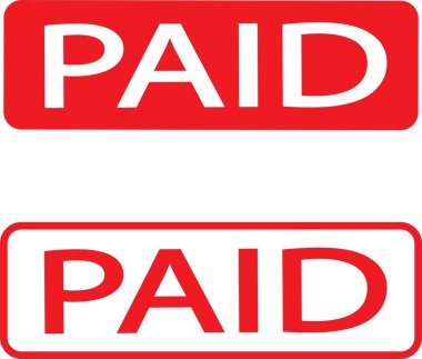 Ücretli pul vektör dokusu. Lastik klişe damga. İşaret, etiket, etiket, rozet, plaket, not, mühür, ileti, uyarı simgeleri için web veya yazdırma ögesi şeffaf arkaplanda izole edildi.