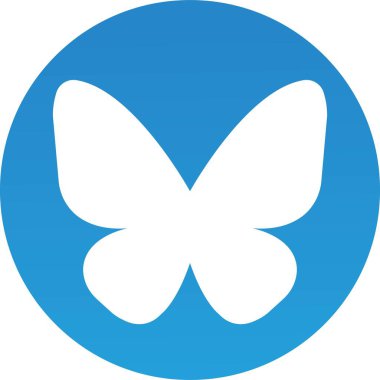 Bluesky ikonu. Sosyal medya ikonu. Popüler sosyal medya logosu. Şeffaf arkaplanda izole edilmiş hisse senedi vektörü. Web ve uygulama için video veya gönderim sembolü