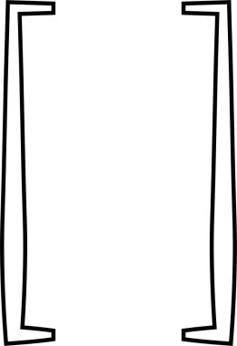 Parantez simgesi, satır biçimi, noktalama işaretleri, tipografi sembolü, matematik ve kodlama elementinin şeffaf arkaplanda izole edilmiş yuvarlak, kıvırcık ve kare parantez siyah vektörü.