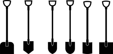 Bahçe aletleri simgesi el tırmık küreği, çapa, kürek ve Trowel vektör koleksiyonu yaratıcı projeler için şeffaf arka planda izole edildi. Bahçe aletleri peyzaj inşaat inşaat ekipmanları