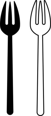 Mutfak aletleri simgesi seti. Mutfak gereçleri koleksiyonu düz ve çizgi vektörü şeffaf. Bir sürü mutfak gereçleri çatal bıçak takımı. Web sayfası tasarım şablonu Poster afişi Web UI cep telefonu uygulamaları.