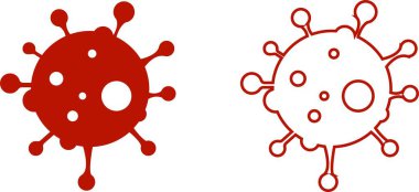 Virüs ve bakteri ikonu ayarlandı. Sağlık eğitimi için izole edilmiş vektör koleksiyonu posteri. Patojenik bakteri virüsleri ve mikroplar. Renkli bakteri tipi mikroorganizma enfeksiyonu.