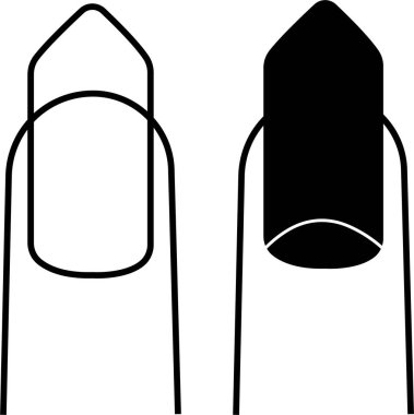 Çivi simgesi seti. Parmak vektör koleksiyonu şeffaf arkaplanda izole edildi. Moda tırnakları tarzı trendler. Güzellik salonundaki kadın manikür yaptırıyor. Sahte tırnak cilası tasarımı şablonları