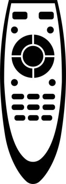 TV, uzaktan kumanda simgesi düz ve hatta şeffaf arkaplan var. Uzaktan akıllı TV 'yi uygulama ve web için kablosuz güç ile çalıştıran elektronik bir cihaz.