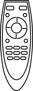 TV, uzaktan kumanda simgesi düz ve hatta şeffaf arkaplan var. Uzaktan akıllı TV 'yi uygulama ve web için kablosuz güç ile çalıştıran elektronik bir cihaz.