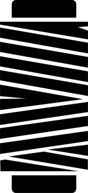 İp makarası simgesi şeffaf arkaplan üzerinde izole edilmiş, iplik bobbin nakış işleme aracı sembolü illüstrasyon tasarım vektör şablon paketi, düz çizgi biçimi ana hatları