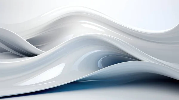 Minimalist 3D Abstract wavy white color background realistic