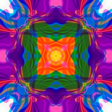 Psikedelik arkaplan, klasik soyut, prizmatik polisimetrik iz sürme koleksiyonu seramik seramik tarzı.