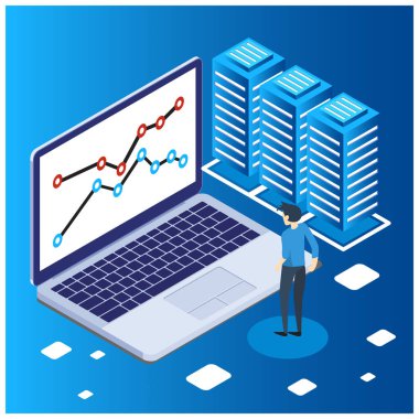 Modern Isometric Veri Koruma İlüstrasyonu, Web Afişleri, Diyagramlar, Bilgi Grafikleri, Kitap İllüstrasyonu, Oyun Varlığı ve Diğer Grafik İlgili Varlıklar İçin Uygun