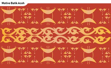 Endonezya Batik resimleri, kumaş çizgileri, kusursuz desenler, vektör illüstrasyonları