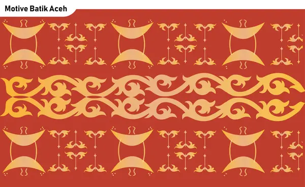 Illustration Indonesian Javanese Batik Paintings Fabric Lines Seamless Patterns Vector — Stock Vector