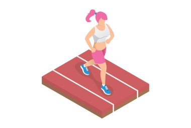 Vector Illustration Stadyumu Etkinlik yarışı. Spor ayakkabıları. Sürat koşusunu izole edilmiş beyaz arkaplanda çalıştır