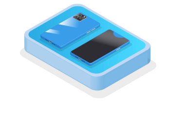 Mükemmel Vücutlu Isometric Mockup Telefon Çizimi, Diyagramlar, Bilgigrafikler, Oyun Varlığı ve Diğer Grafiksel İlişkili Varlıklar İçin Uygun