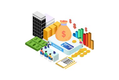 Modern Isometric Çevrimiçi Bankacılık İllüstrasyonu, Web Afişleri, Diyagramlar, Infographics, Kitap İllüstrasyonu, Oyun Varlığı ve Diğer Grafik İlgili Varlıklar İçin Uygun