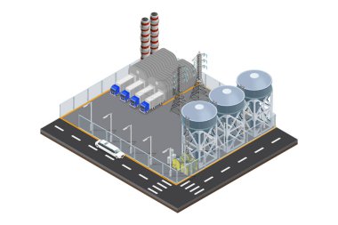 Modern Isometric Vektör izometrik petrol alanı simgesi, Diyagramlar, Infografikler, Kitap İllüstrasyonu, Oyun Varlığı ve Diğer Grafiksel İlgili Varlıklar İçin Uygun