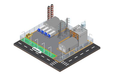 Modern Isometric Vektör izometrik petrol alanı simgesi, Diyagramlar, Infografikler, Kitap İllüstrasyonu, Oyun Varlığı ve Diğer Grafiksel İlgili Varlıklar İçin Uygun