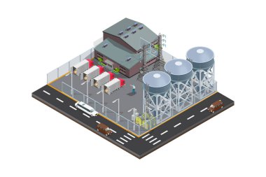 Modern Isometric Vektör izometrik petrol alanı simgesi, Diyagramlar, Infografikler, Kitap İllüstrasyonu, Oyun Varlığı ve Diğer Grafiksel İlgili Varlıklar İçin Uygun