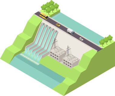 Vektör izometrik yenilenebilir elektrik üretimi, hidroelektrik ve gelgit güç istasyonları, Diyagramlar, Oyun Varlığı ve diğer varlıklar için uygun