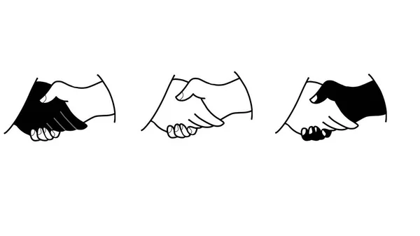 Hands Shake Руки Різними Різноманітними Шкірами — стокове фото