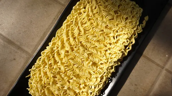 Raw Noodles Yet Cooked Yellow Color — Stock Photo, Image