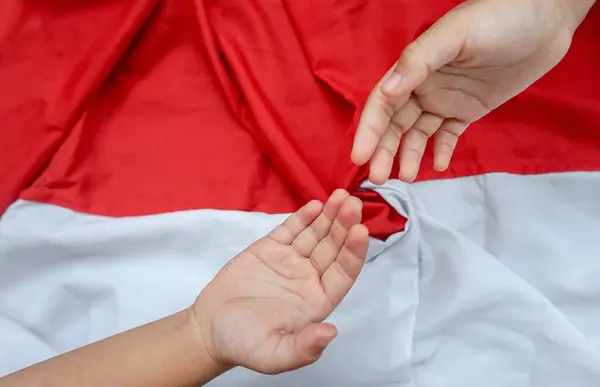 stock image Indonesian National Flag. Indonesian flag. Red and white.