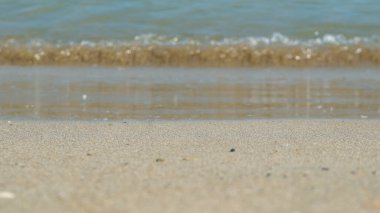 Kıyı şeridi, beyaz kumlu mavi plajlar.