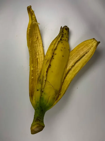 Skórka Banana Białym Tle — Zdjęcie stockowe