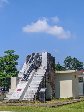 Endonezya 'da. Surakarta 07 Aralık 2023 Endonezya 'nın Solo bölgesinde binalar ve sokaklar