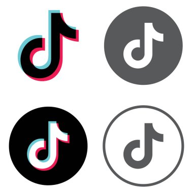 Uygulamalar ve web siteleri için orijinal ve yuvarlak sosyal medya simgeleri veya sosyal ağ logoları düz vektör simgeleri, klaten. Endonezya - 12 Şubat 2023