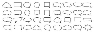 Konuşma Balonu Koleksiyonu. Konuşma balonu. Bulut konuşma balonu koleksiyonu. Vektör. 10 saniye.