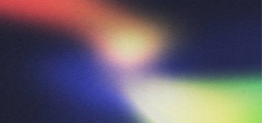 Siyah arkaplan üzerinde soyut poster arkaplan mor yeşil ve sarı tahıl gradyan şekilleri gürültü dokusu başlık kapak tasarımı