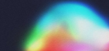 Siyah arkaplan üzerinde soyut poster arkaplan mor yeşil ve sarı tahıl gradyan şekilleri gürültü dokusu başlık kapak tasarımı