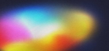 Siyah arkaplan üzerinde soyut poster arkaplan mor yeşil ve sarı tahıl gradyan şekilleri gürültü dokusu başlık kapak tasarımı