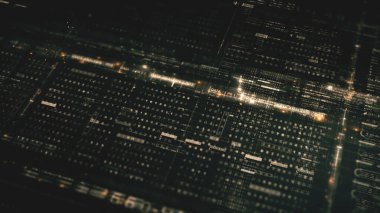 Gelişmiş hareket grafiksel fütüristik kullanıcı arayüzü Holografik füzyon parçacıkları makine simülasyonu yerçekimsel alanlar enerji parçacıkları dalga ve dijital veri telemetrisi ile baş ekran yukarı