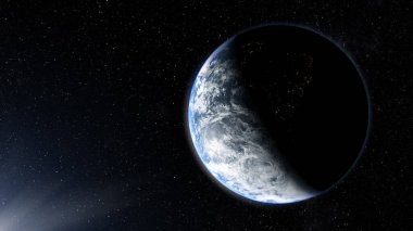 3D görüntüleme. Yön bulma uydularının küresel konumlandırma sistemi GPS 'i ya da uydu uydu yayını Dünya gezegeni etrafında veri kapsamı gönderir