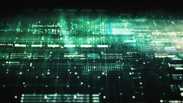 Futurystyczne Cyfrowe Cząstki Matrycy Siatki Rzeczywistość Wirtualna Abstrakcyjne Cyber Środowisko — Zdjęcie stockowe