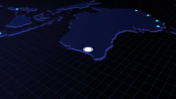 オーストラリアのパースから世界中の主要都市へのグローバルな接続 テクノロジーとネットワーク接続 取引と旅行のコンセプト Nasaが提供するこのクリップの世界地図要素 — ストック写真