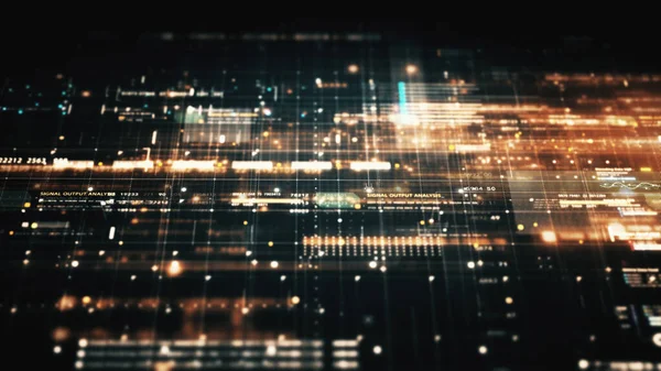 Futurista Matriz Digital Partículas Cuadrícula Realidad Virtual Abstracto Ciberespacio Entorno — Foto de Stock