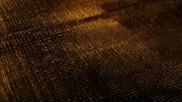 Futuristische Virtuelle Bühne Goldpartikel Und Eleganz Beleuchtet Abstraktes Glitzermuster Für — Stockfoto