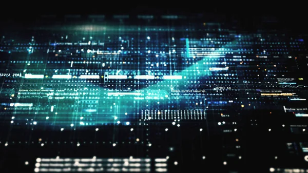 Futurystyczne Cyfrowe Cząstki Matrycy Siatki Rzeczywistość Wirtualna Abstrakcyjne Cyber Środowisko — Zdjęcie stockowe