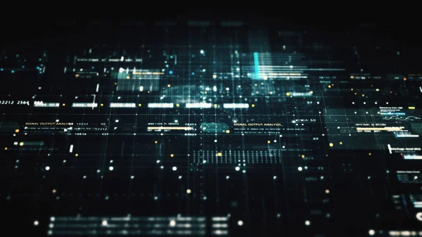 Futuriste Matrice Numérique Particules Grille Réalité Virtuelle Abstrait Cyberespace Environnement — Photo