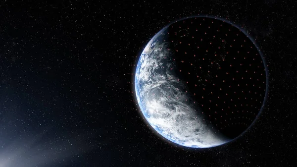 Vykreslování Globální Polohovací Systém Gps Navigačních Družic Nebo Satnav Vysílá — Stock fotografie