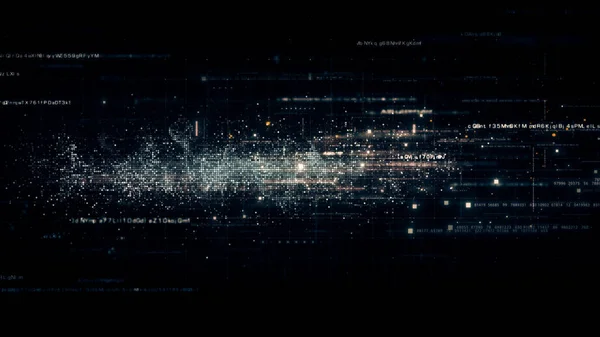 Futuristische Digitale Gegenereerde Beweging Abstracte Matrix Cyberomgeving Big Data Analytische — Stockfoto