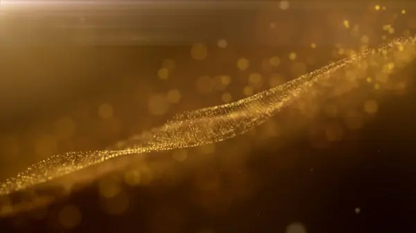 Lüks Altın Işıltılı Parçacıklar Arka Plan Dalga — Stok fotoğraf