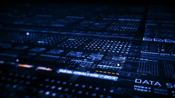 Holografik Dünya ve dijital arkaplan için dijital veri telemetrisi bilgi görüntüleme ekranı ile geleceksel hareket grafik kullanıcı arayüzü baş yukarı